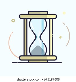 Hourglass icon. Flat vector illustration.
