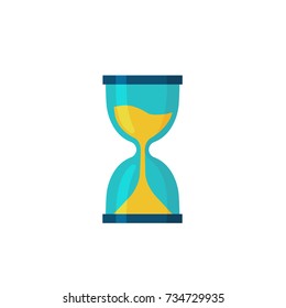 hourglass icon flat vector illustration flat design.