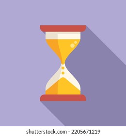Hourglass icon flat vector. Work time. Home schedule