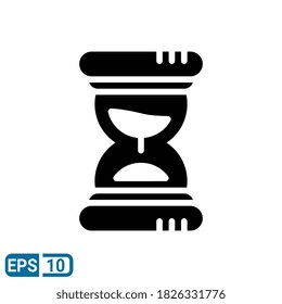 hourglass icon in glyph style. vector illustration for graphic design, website, UI isolated on white background. EPS 10