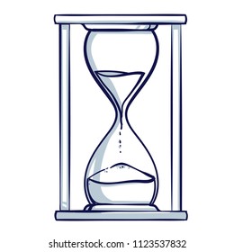 Hourglass icon  Hand drawn doodle cartoon vector illustration 