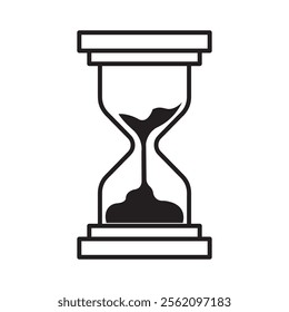 hourglass icon illustration design template