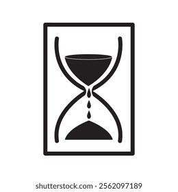 hourglass icon illustration design template
