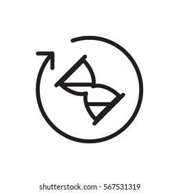 hourglass icon illustration isolated vector sign symbol