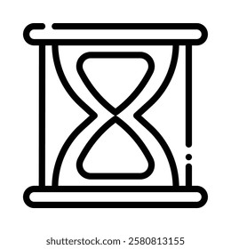 Hourglass icon illustration in line style. Perfect for website mobile app presentation. Suitable for any user interface and user experience