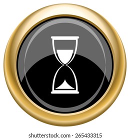 Hourglass icon. Internet button on white  background. EPS10 Vector. 