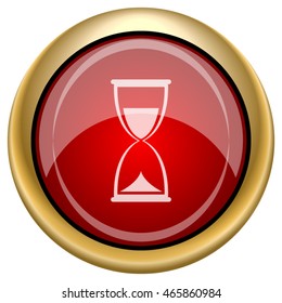 Hourglass icon. Internet button on white background. EPS10 vector.