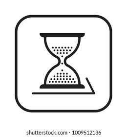 Hourglass icon,  isolated. Flat  design.