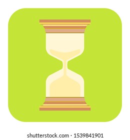 Hourglass icon isolated. Flat design vector illustration.