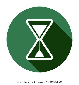 Hourglass  icon,  isolated. Flat  design.