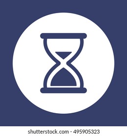 Hourglass    icon,  isolated. Flat  design.