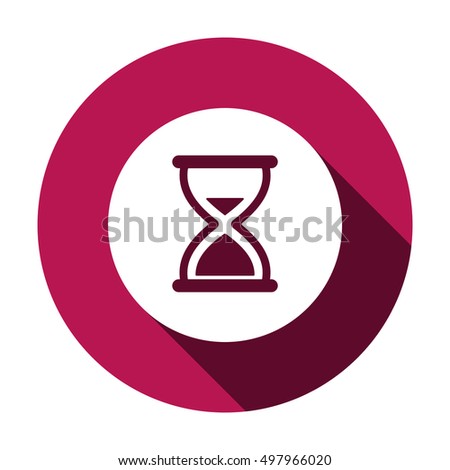 Hourglass    icon,  isolated. Flat  design.