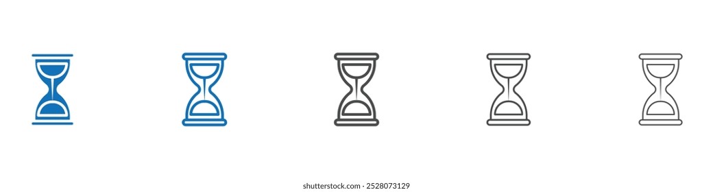 Hourglass icon Isolated flat vector in outline