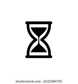 Hourglass icon Isolated flat vector in silhouette. Sand watch symbol. Sandglass symbol, logo. Vector