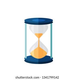 Hourglass icon isolated object on white background. vector illustration.