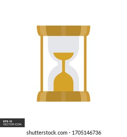 Hourglass icon, isolated object with a white background.