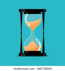 Hourglass icon. Isolated on background. Vector illustration design