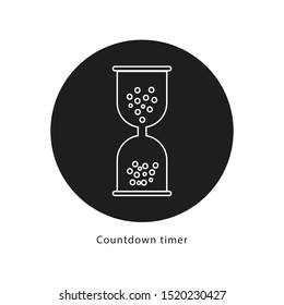 Hourglass icon isolated on white background. Vector illustration.