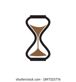 Hourglass icon, isolated on white background, vector illustration.