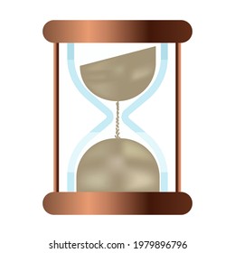 Hourglass icon. Hourglass isolated on white background. Vector illustration.