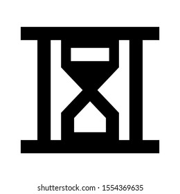 hourglass icon isolated sign symbol vector illustration - high quality black style vector icons
