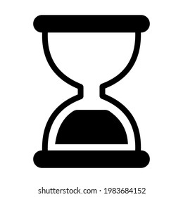 Hourglass icon isolated vector illustration. High quality black style vector icon
