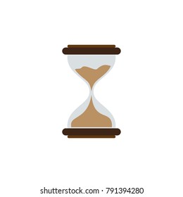 Hourglass icon isolated vector illustration on white transparent background