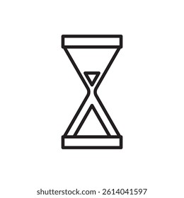 Hourglass icon line art vector