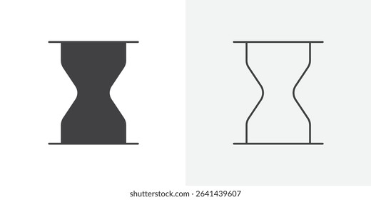 Hourglass icon Line graphics illustration