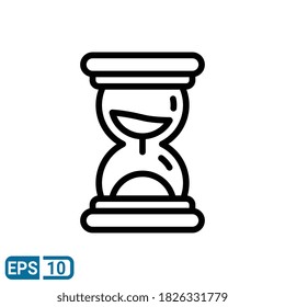 hourglass icon in line style. vector illustration for graphic design, website, UI isolated on white background. EPS 10