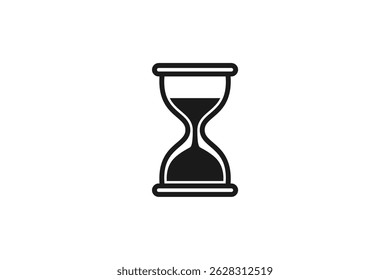 hourglass icon line vector design