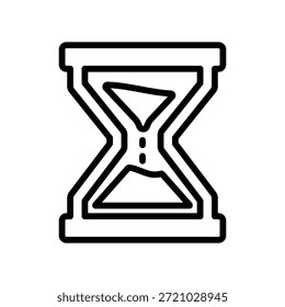 Icono de reloj de arena, Vector de línea