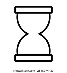 Hourglass icon linear logo isolated