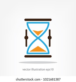 Hourglass icon, linear sign vector illustration of Eps10