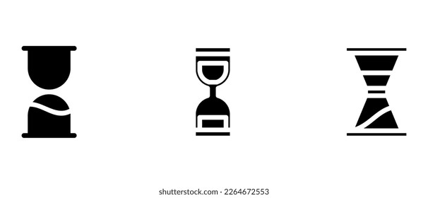 hourglass icon or logo isolated sign symbol vector illustration - high quality black style vector icons