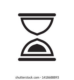 hourglass icon logo vector design template