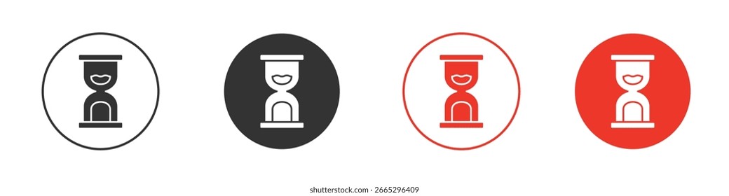 Icono del reloj de arena para el logotipo, símbolo de la muestra del Vector para el diseño