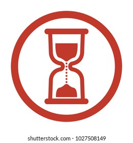 Hourglass icon on white background. Vector illustration