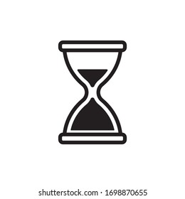 Hourglass icon on white background