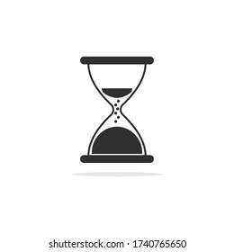 Hourglass icon on white background. Vector illustration