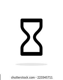 Hourglass icon on white background. Vector illustration.