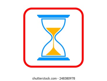 Hourglass icon on white background
