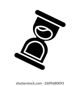 hourglass icon on white background