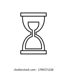 Hourglass icon outline vector. isolated on white background