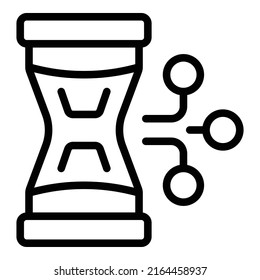 Hourglass icon outline vector. Self courage. Goal challenge