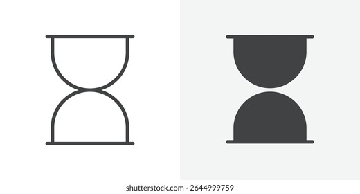 Hourglass icon Outline vector sign