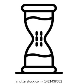 Hourglass icon. Outline hourglass vector icon for web design isolated on white background