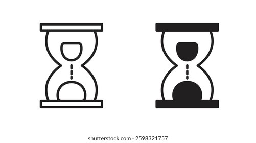 Hourglass icon outlined icon vector collection.