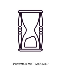 Icono de vidrio de color rojo sobre fondo blanco, estilo de línea, ilustración vectorial
