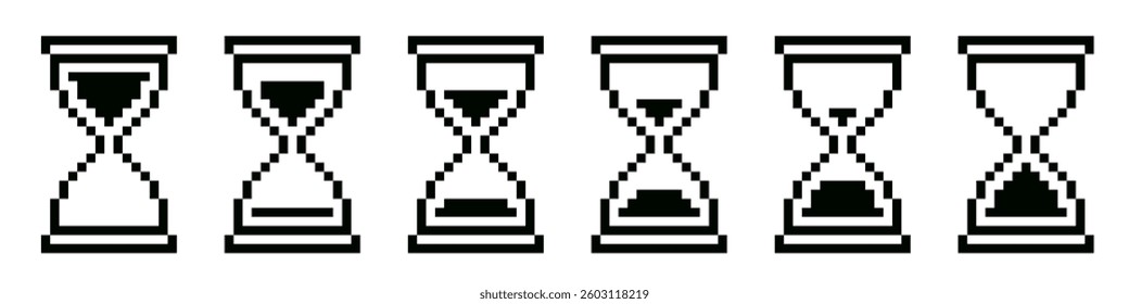 hourglass icon. hourglass icon pixel	
